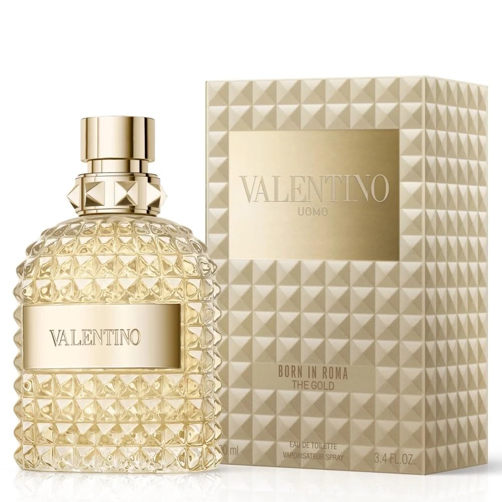 Valentino Uomo Born In Roma The Gold Eau de Toilette Spray 3.4 oz / 100ml for Men