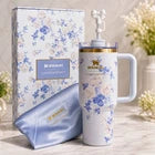 Stanley x LoveShackFancy 40 oz Quencher – Ribbon Rosa Blue Floral Tumbler