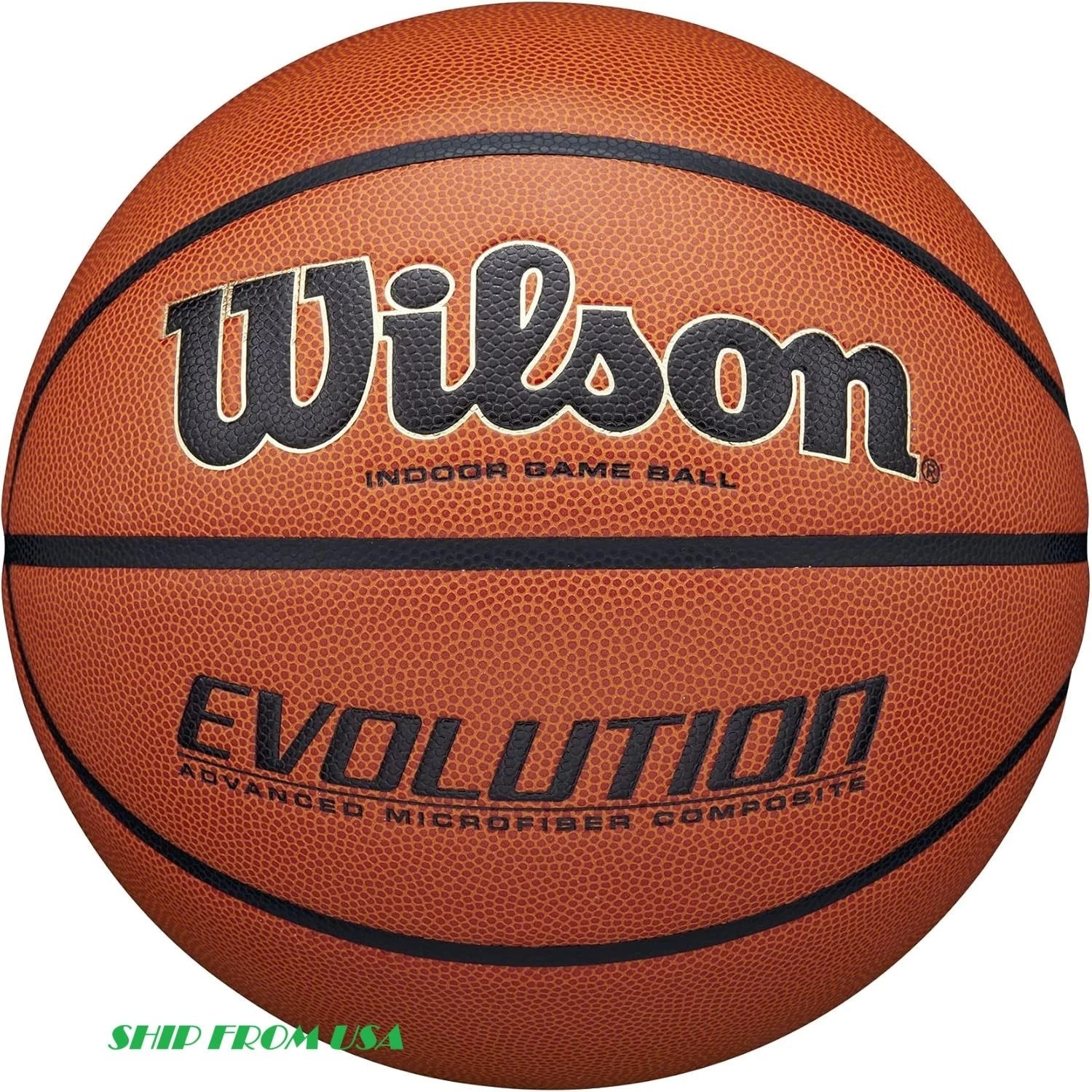 Wilson Evolution 29.5" Official Game Basketball – Size 7 – Indoor Composite Leather Basketball – NFHS Approved – New